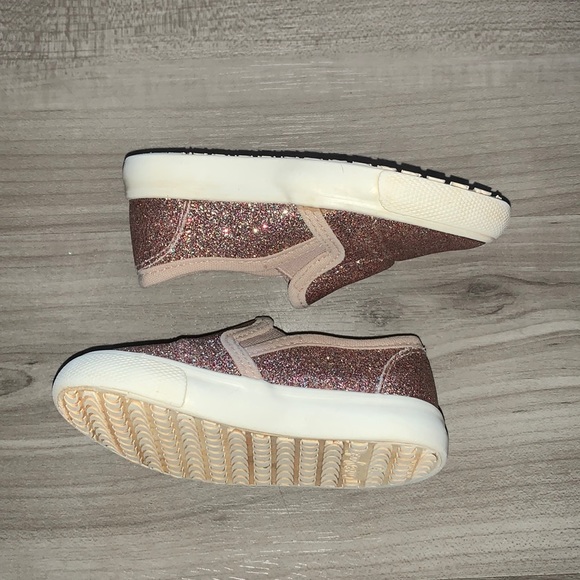 Cat and Jack Slip-on Pink Glitter Shoes 5 - Picture 4 of 7